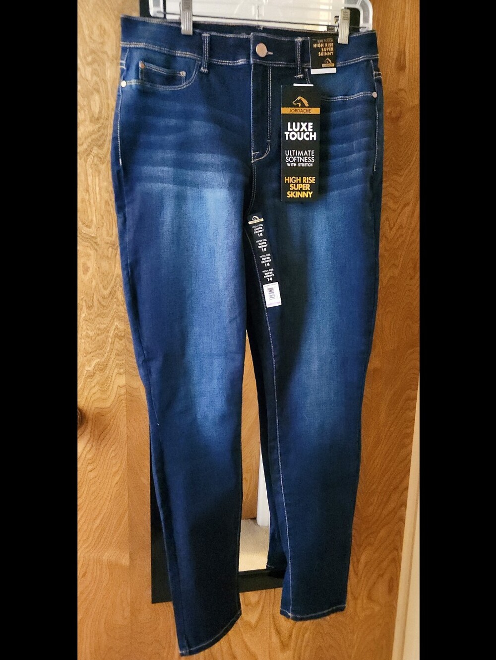 [14 Standard] Jordache Luxe Touch High Rise Super Skinny Jeggings Dark Blue